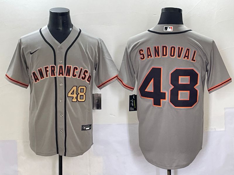 Men 2025 San Francisco Giants #48 Sandoval Grey Game Nike MLB Jersey style 4